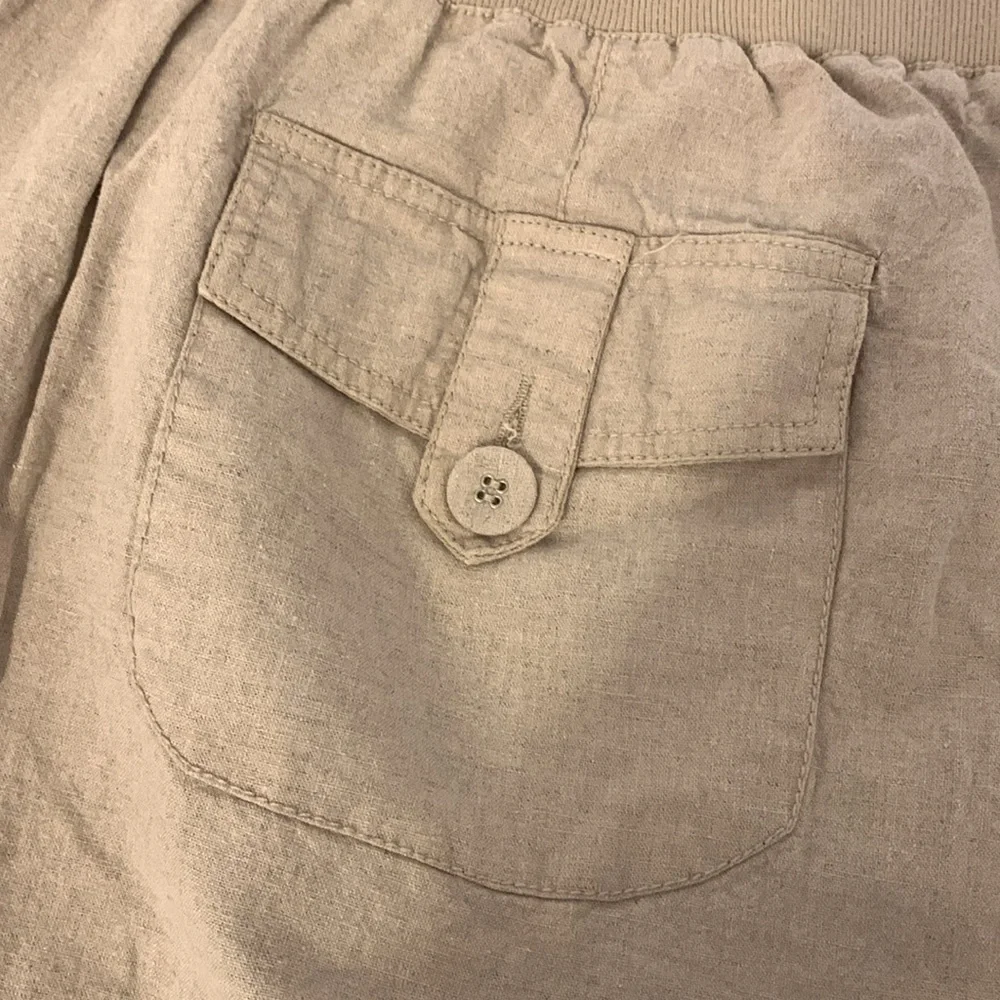 PENNINGTONS Cream Linen Pants size 28 - Picture 8 of 13